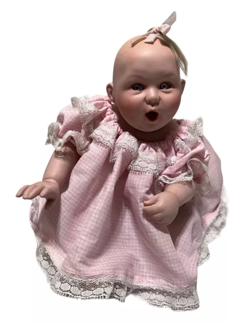 Ashton-Drake Galleries Titus Tomescu Porcelain Baby Girl Doll Pink Eyes Rare
