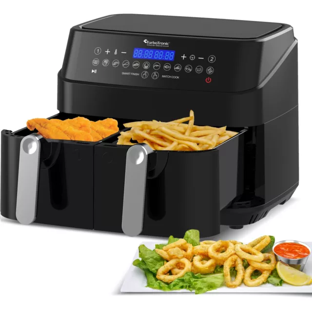 B-Ware Doppel Heißluftfritteuse XXL, 9L Heißluft-Fritteuse Airfryer Digital