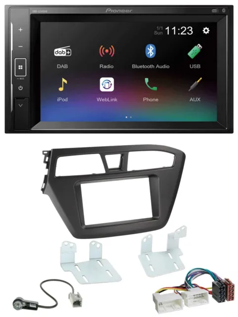 Pioneer DAB MP3 2DIN Bluetooth USB Autoradio für Hyundai i20 (2014-2020)