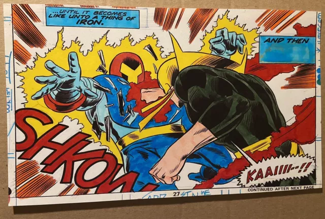 planche originale marvel Iron Fist # 3 de 1975