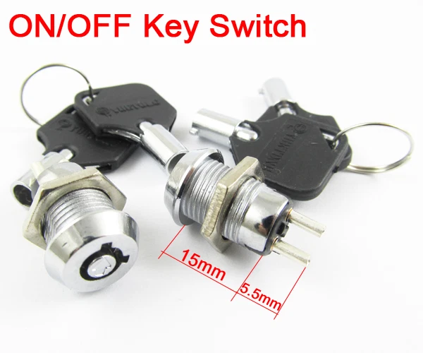 50PCS KEY IGNITION Switch ON/OFF Lock Switch Plastic handle 10.5x19mm ...
