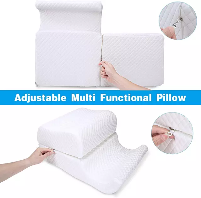 Memory Foam Pillow for Couples, Adjustable Cube Cuddle Pillow Anti Pressure Arm 5