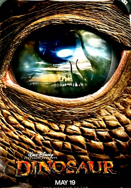 VINTAGE Walt Disney Pictures Presents Dinosaur Poster 25”x55