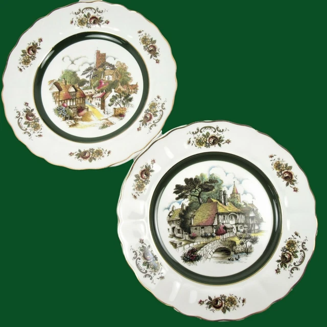 PRINCESS HOUSE 10” Decorative Plates By Grindley Rural Scenes Lot of 2