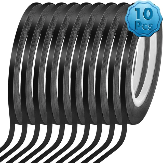 Cridoz 10 Rolls 1/8 Pinstripe Tape Dry Erase Board Tape Whiteboard Thin Tape 108