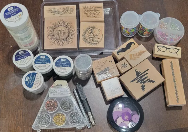 Embossing Powders, Stamps, Eyelets Most Are Stampin Up