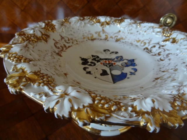 LARGE ANTIQUE SPM Schumann Berlin board attachment with family coat of