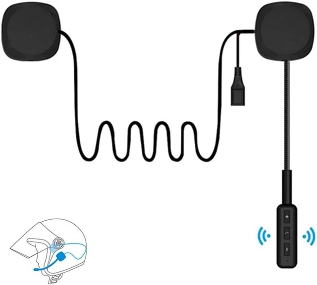 AURICOLARI BLUETOOTH PER Casco Moto con Viva Voce Microfono e Tasti di