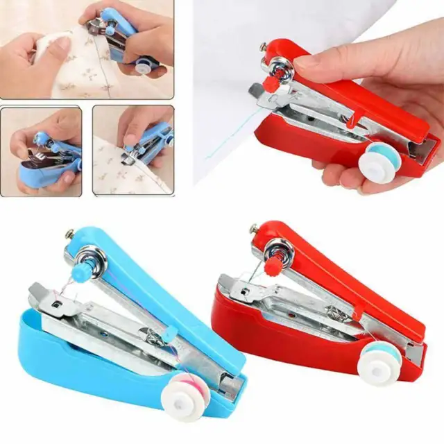 US Mini DIY Portable Sewing Machine Tailor Stitch Hand-held Cordless Home  Travel