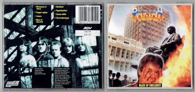 PARIAH - BLAZE of Obscurity CD Rock Album Out-of-Print Single Disc