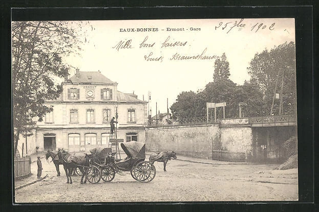 CPA Ermont, La Gare,  vue de La Gare 1902