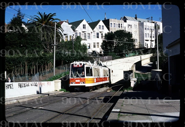 SF MUNI BOEING LRV TROLLEY #1261. San Francisco (CA). Original Slide 1980.