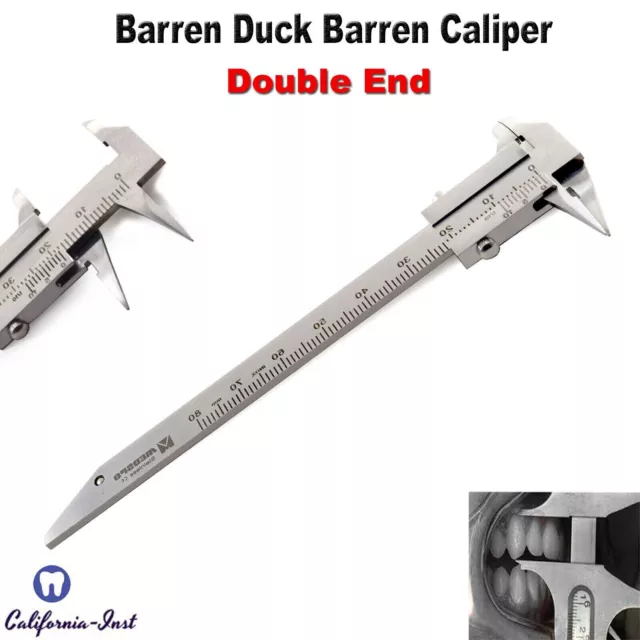 Barren Duck Caliper Orthodontic Measuring Gauge Double Head Dental surgical