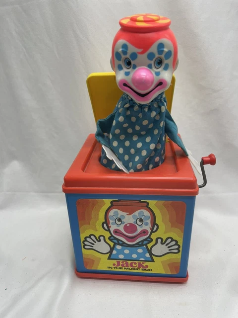 Vintage Mattel Jack In The Box 1976 Wind Up Musical Clown ~ Non Working ...