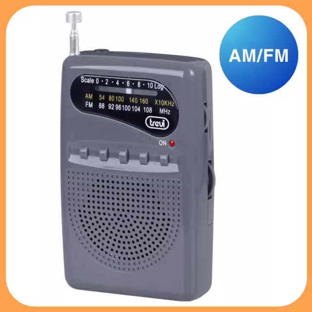 Radio AM FM portatile mini radiolina tascabile a batteria altoparlante audio