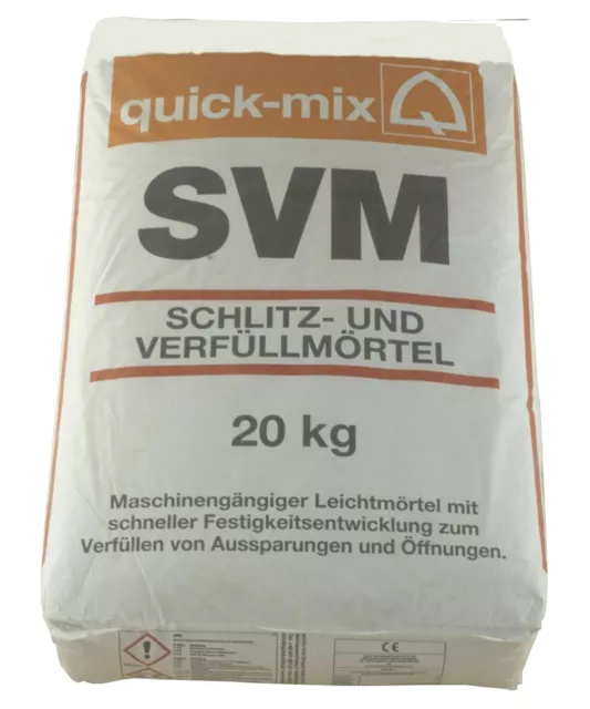 Quick- Mix SVM, Schlitz- & Verfüllmörtel auf Kalk- Zementbasis  10 kg Mörtel