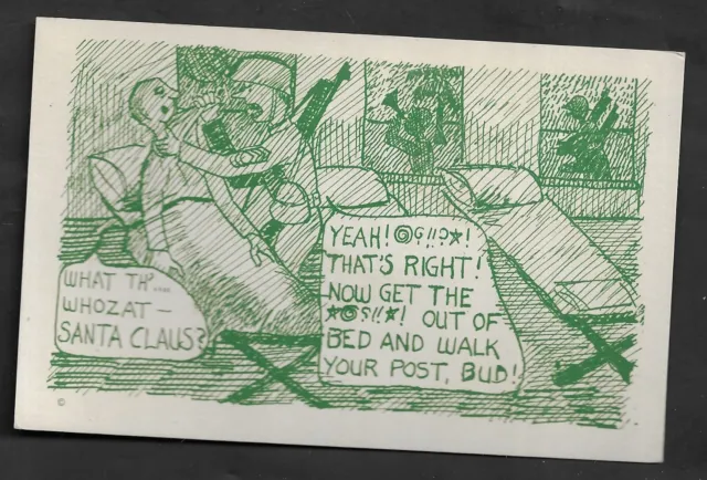 WW2 "Walk Your Post" Humorous Postcard