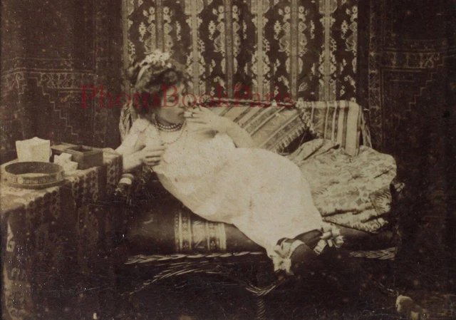 Paris Pariser Weiblich Naughty Mode c1880 Foto Stereo Diorama Vintage P70L3n5