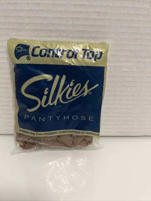 Silkies Control Top Pantyhose With Leg Support X Queen Beige New Sealed Package