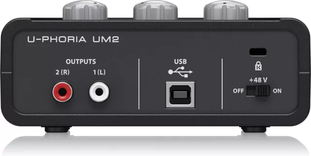 BEHRINGER U-PHORIA UM2 - INTERFACCIA AUDIO 2x2 USB CON PREAMP MICROFONO XENYX 2