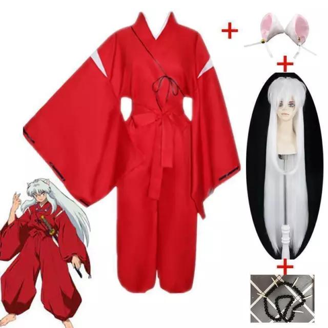 Anime Inuyasha Kikyou Hexe Kimono Kleid Cosplay Kostüm Set Unisex-Kostüme