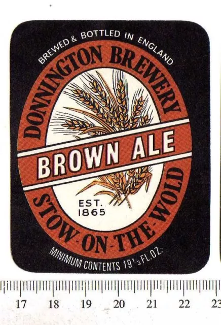 UK Beer Label - Donnington Brewery - Gloucestershire - Brown Ale (version f)