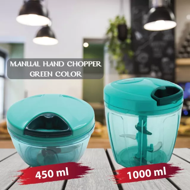 Hand Manual Food Chopper Portable Processor Kitchen Mini Pull String Chopper UK