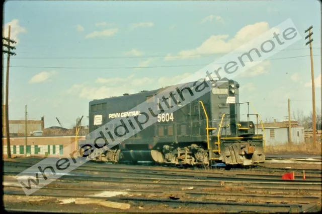 Orig. Slide Penn Central PC 5604 EMD GP7 59th St. Chicago 3-5-74