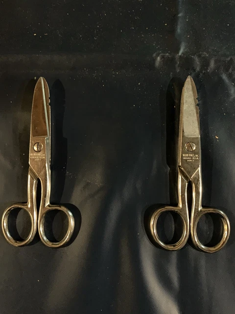 Klein Tools 2100-7 Electrician Scissors w/ Wire Stripping Notches-Lot of 2