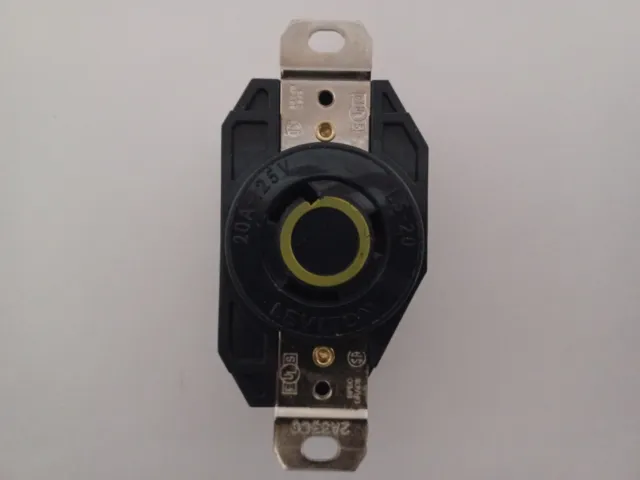 Leviton L5-20, Locking Receptacle, 20 Amp, 125 volt