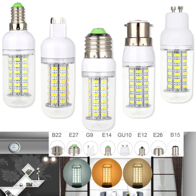 Led Bulbs Daylight E27 E26 B22 E14 G9 5730 SMD Corn Light Bulb Save Energy Lamp