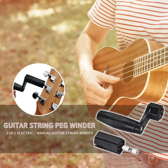 2 in 1 Guitar String Winder Bridge Peg Puller Electric Screwdriver Drill Bit *Z