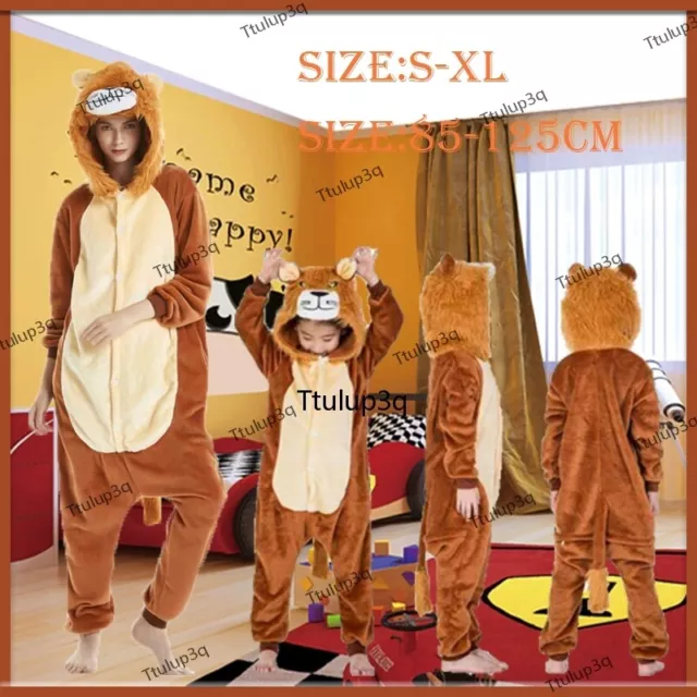 Carnival Animal Lion Role Play Costume Adult Costumes Kids Pajamas Jumpsuit New