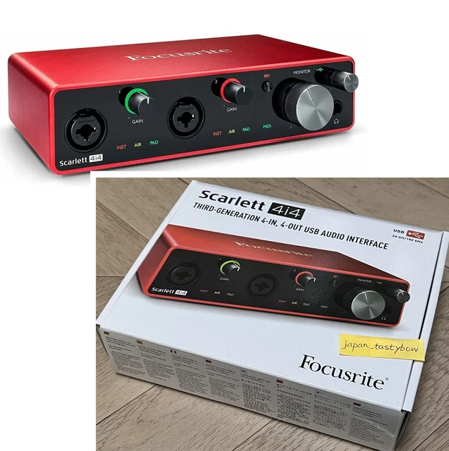 Focusrite Box FOCUSRITE SCARLETT 4I4 3rd Gen USB Audio Recording Interface BRANDNEU ...