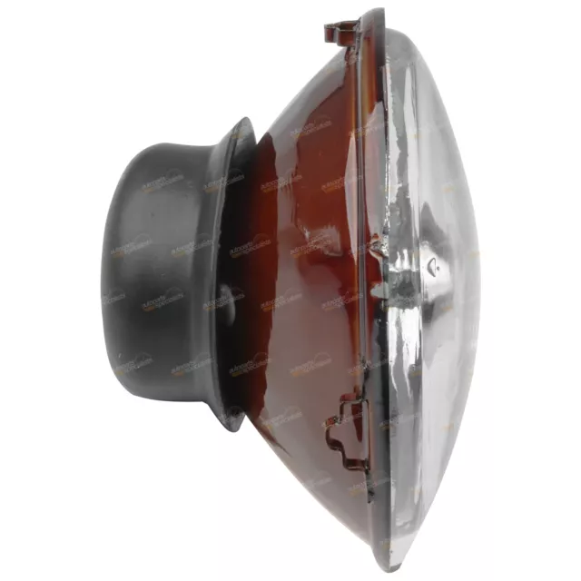 Crystal Headlights 2 x 5-3/4" Round Lamp Kit H4 60/55w Prism Halogen Conversion 3