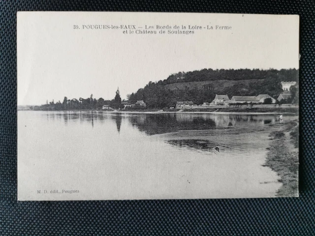 CPA 58 POUGUES-LES-EAUX - Les Bords de la Loire - La Ferme et le Château