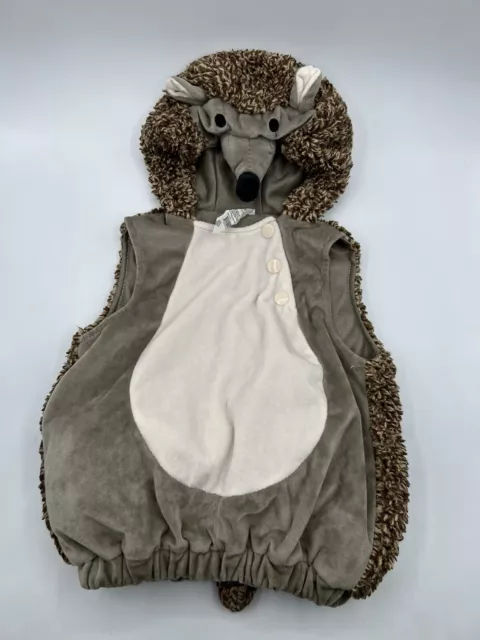 Cute Hedgehog Infant Baby Toddler Halloween Costume Vest Hood Size 0-6 Month