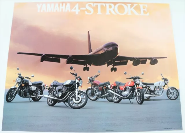 Affiche Poster Moto Yamaha 4 Stroke Xs 1100 Dohc 750 650 500 400 1979