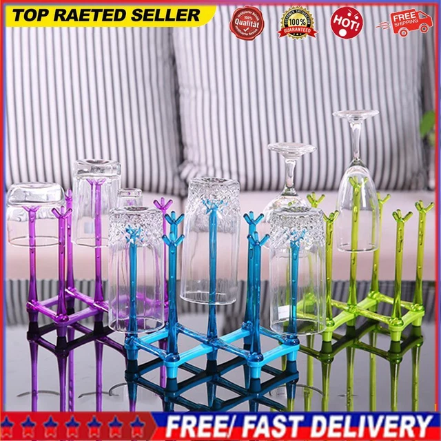 Practical Bottle Drying Rack Space Saving Glass Drainboard for Glasses Cups Mug