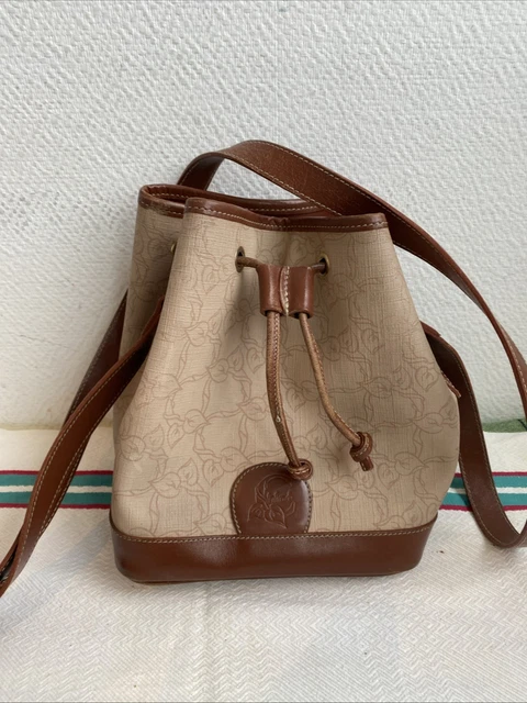 Sac Bandoulière En Cuir Gris Femme Vintage Années 70/80 - Taille Petit - Occasion Assez Bon état