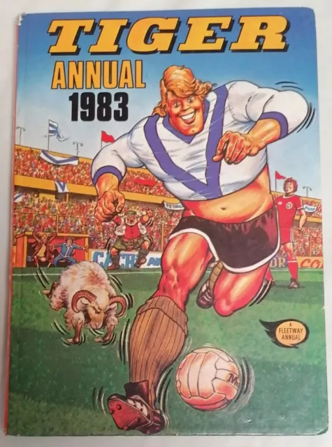ANNUAL - Vintage Tiger Annual 1983 A Fleetway Annual Hardback Boys Book Football