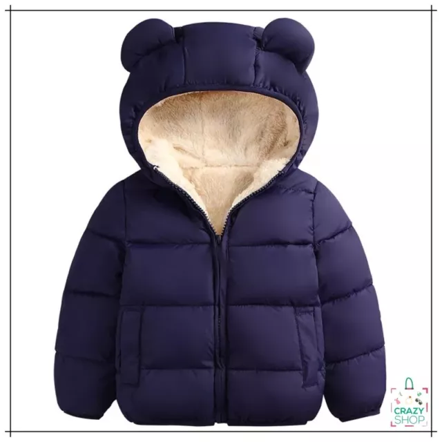 Giubbino Orecchie Orsetto Kids Abbigliamento Per Bambini Cappotto