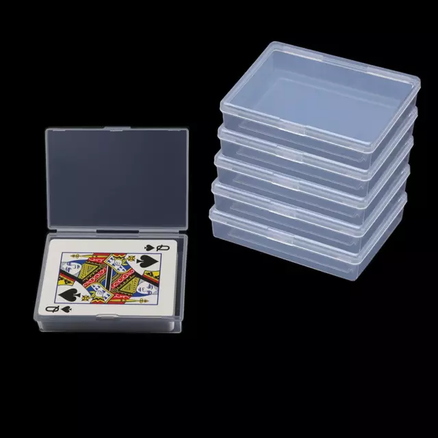 Playing Card Deck Cases 6Pcs Plastic Empty Playing Card Box Holder Storage Case