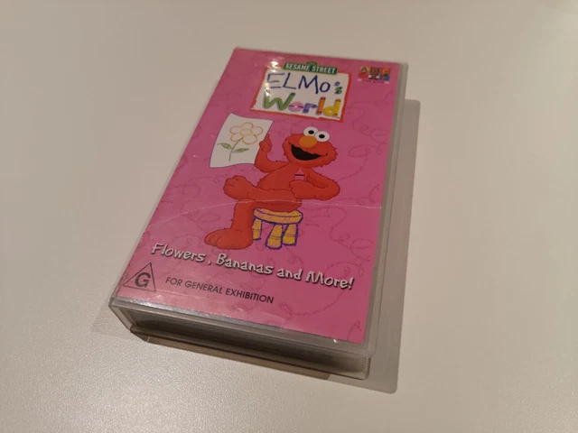 ELMO'S WORLD FLOWERS, Bananas and More! VHS PAL VIDEO ⚠️RARE⚠️ SESAME