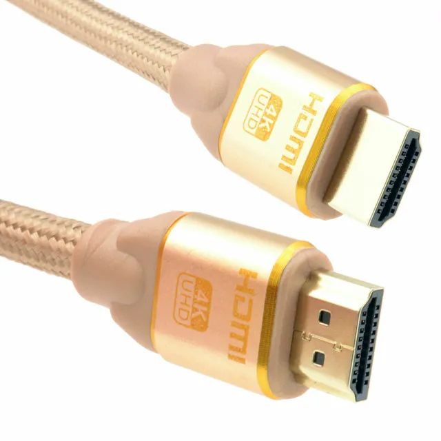 Pure HDMI 2.0 2160p 4k UHD TV Tressé Haute Vitesse Câble Or 1m/2m/3M/4m /5m