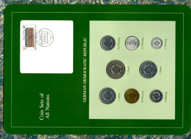 Coin sets of all nations East Germany 1979-1981 UNC 5 Pf 1981 5 Mark 1981 32,000