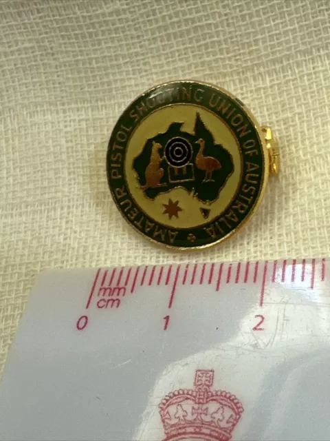 Vintage Amateur Pistol Shooting Union Of Australia Badge 2