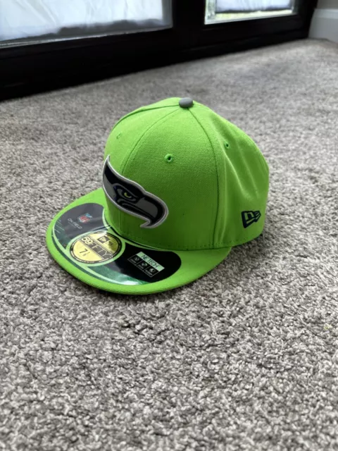 New Era Seattle Seahawks 59 Fifty Fitted Cap Green Hat NFL Free Postage