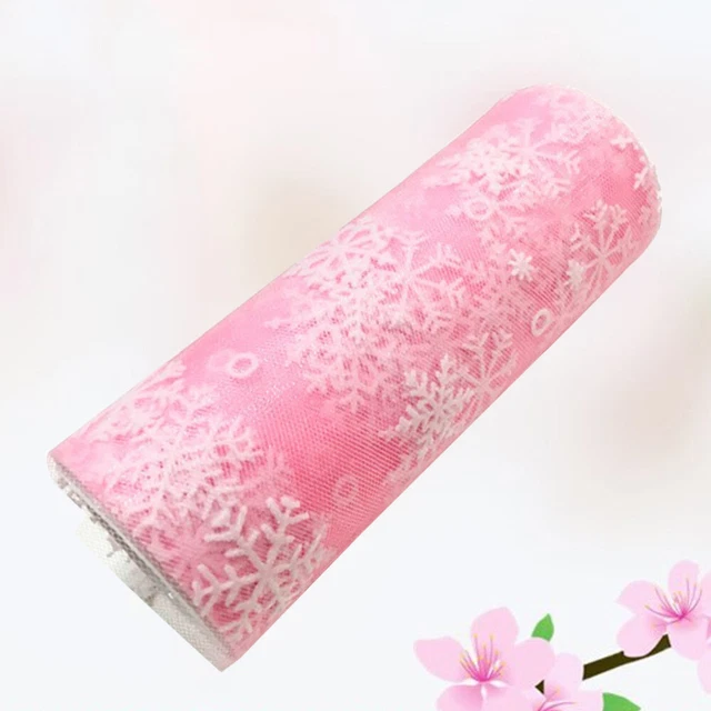 2x Weihnachten Bögen für Geschenke Weihnachten Tüll Band Schneeflocke Band Rolle 5