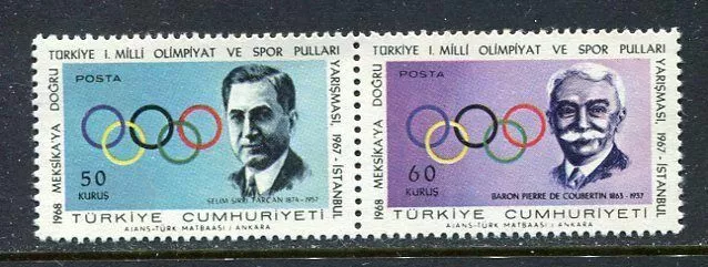 30969) TURKEY 1967 MNH** Turkish Olympic competitions 2v